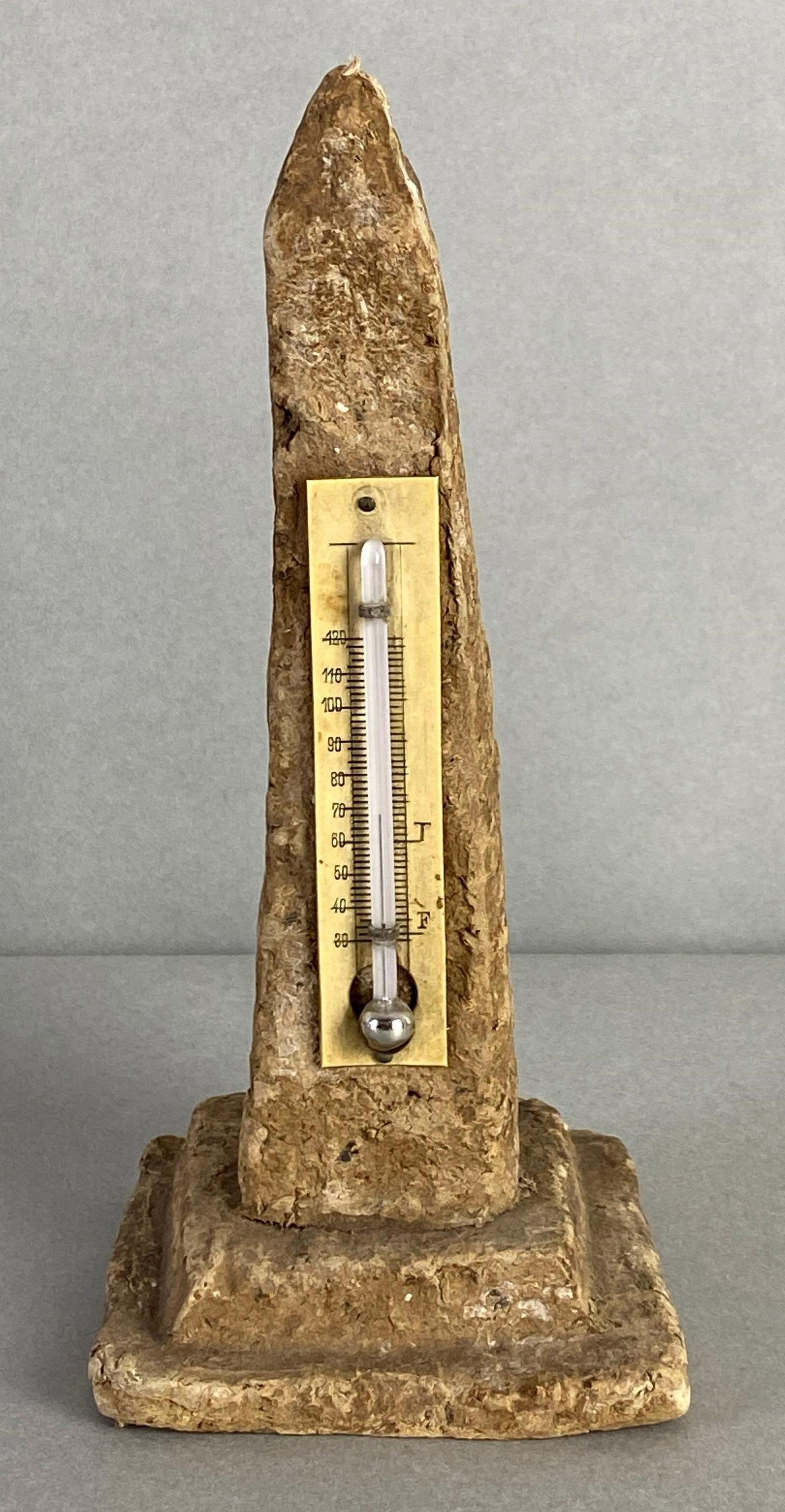 Antique Macerated Greenback Currency Washington Monument Thermometer Souvenir: In working condition, measures 6 1/2 x 3 x 3 inches