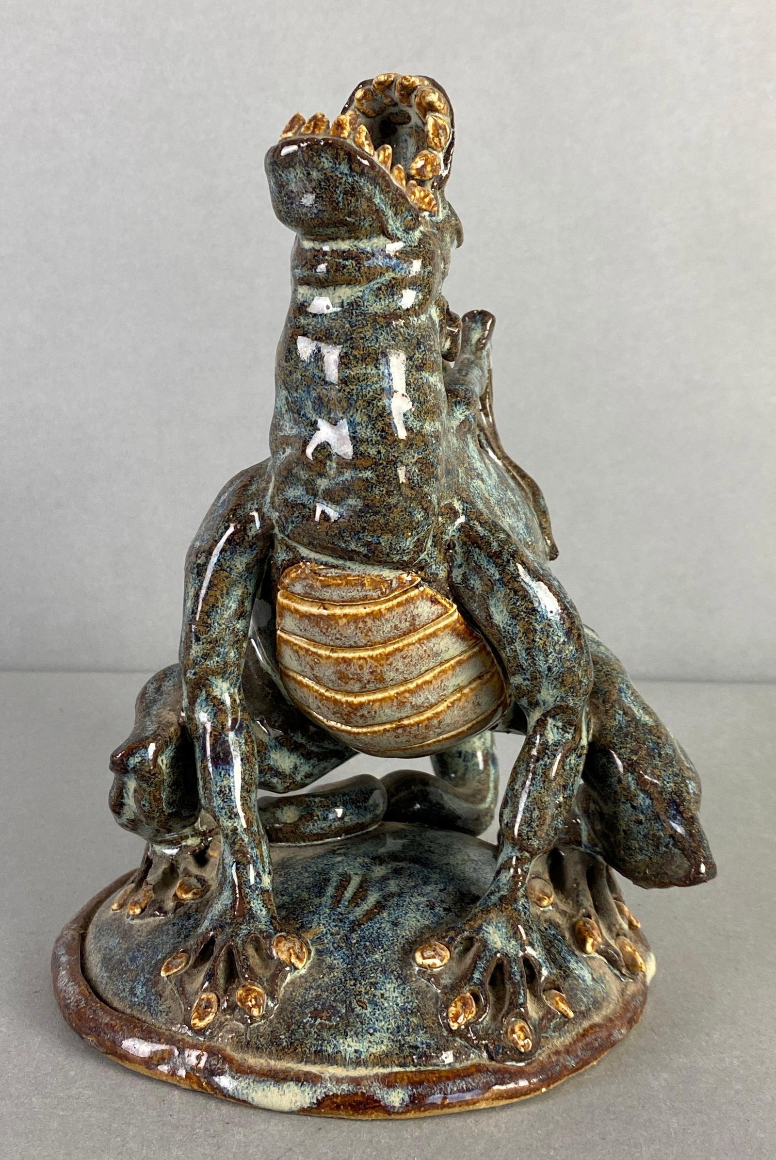 1989 Artist Signed Dragon Sculpture: Signed on base, measures 8 x 6 x 6 inches