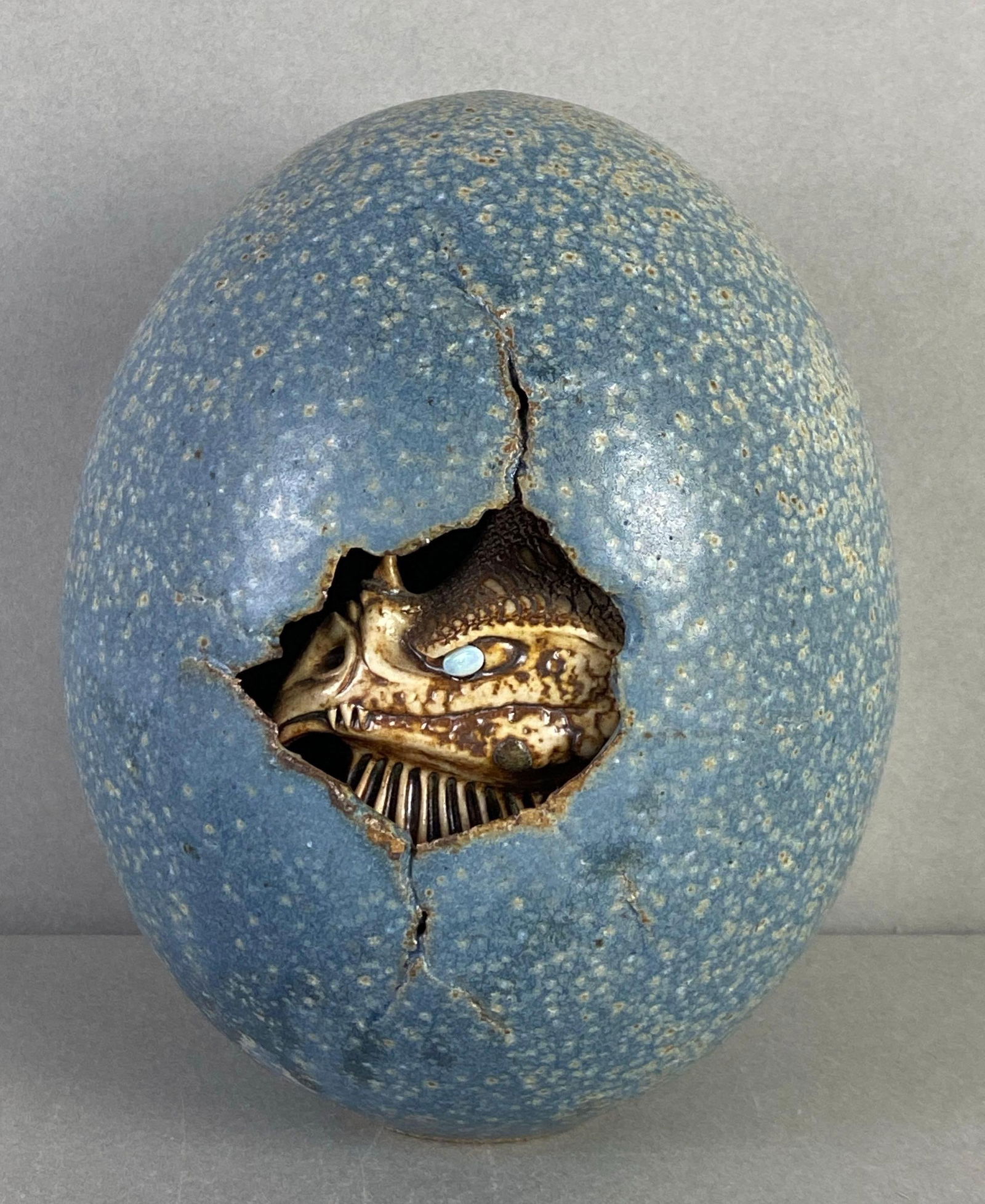 1990 Dennis Thompson Signed Hatching Dragon Sculpture (1 of 6)