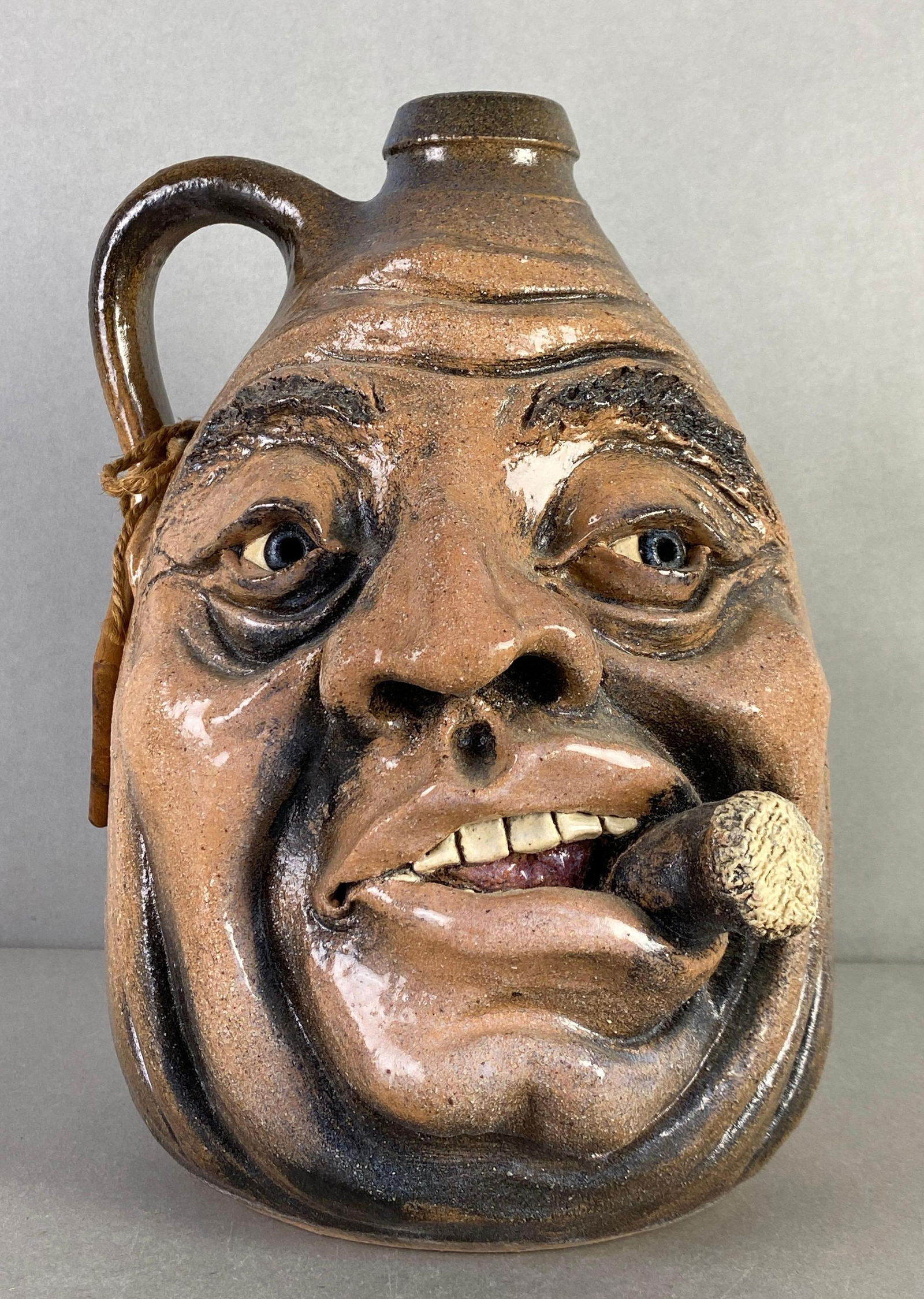 Ed Klimek Wilbur Face Art Pottery Jug (1 of 7)