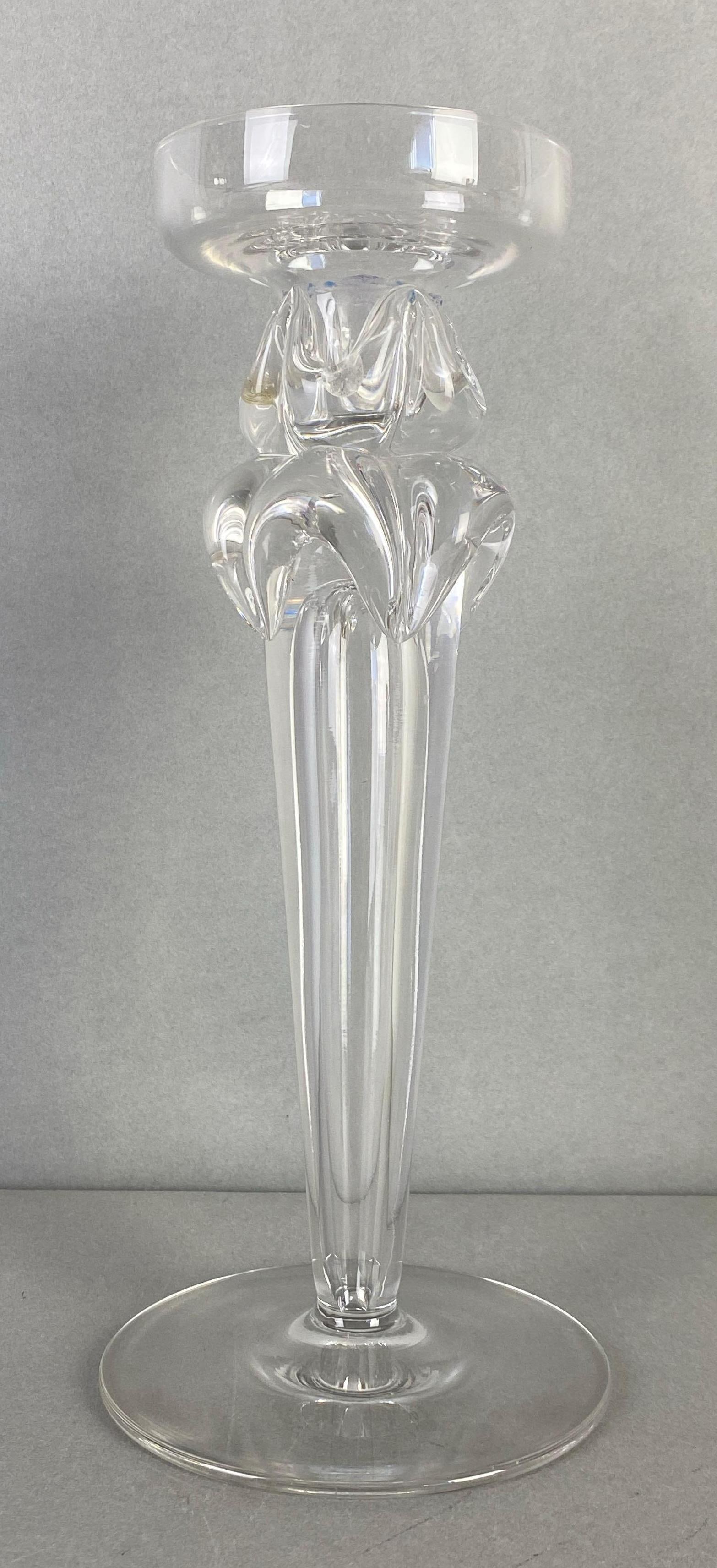 Hawkes Blown Glass Candlestick (1 of 4)