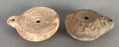 Group of 2 Replica Terracotta Roman Oil Lamps