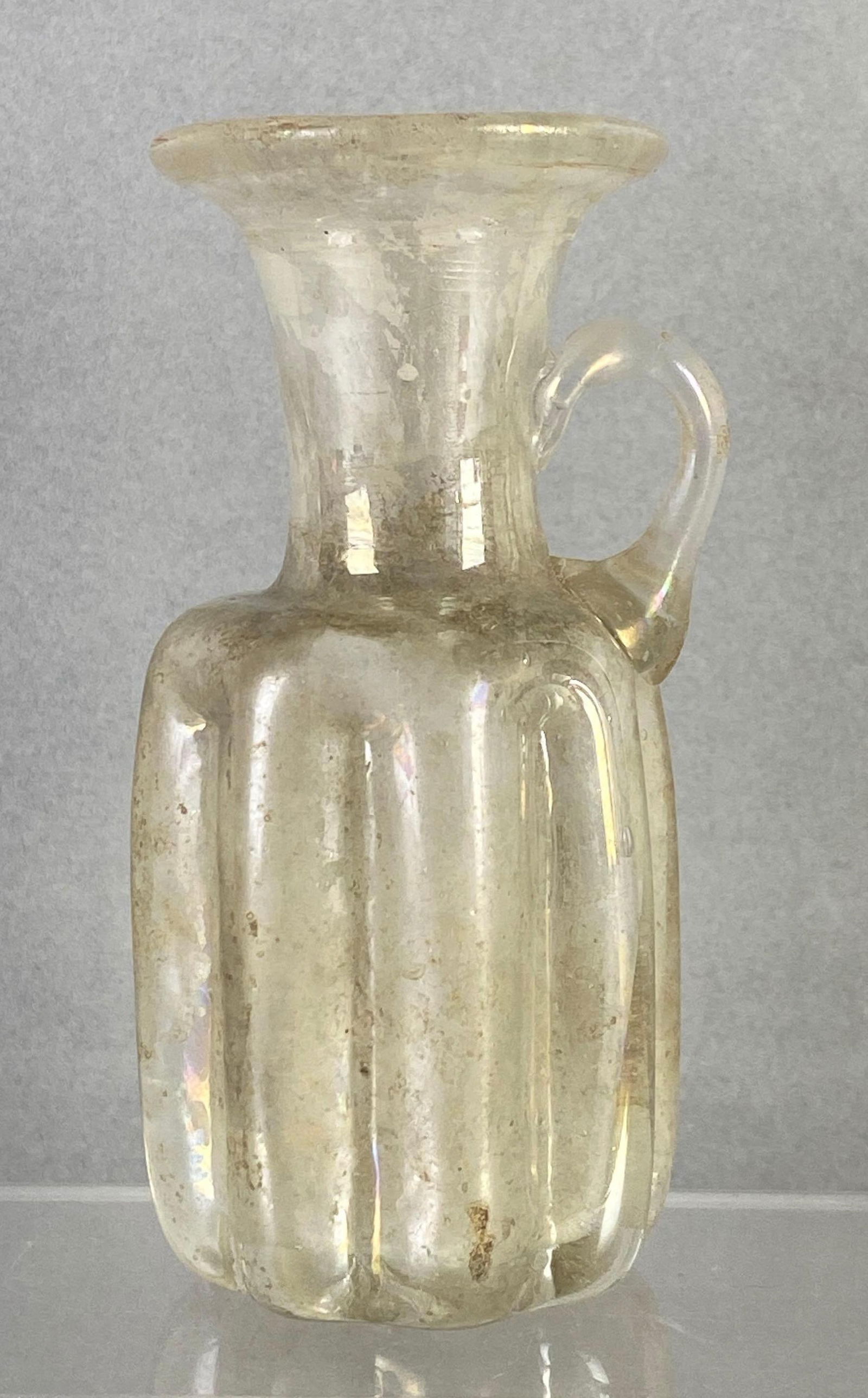 Antique Iridescent Hand Blown Glass Cruet (1 of 4)