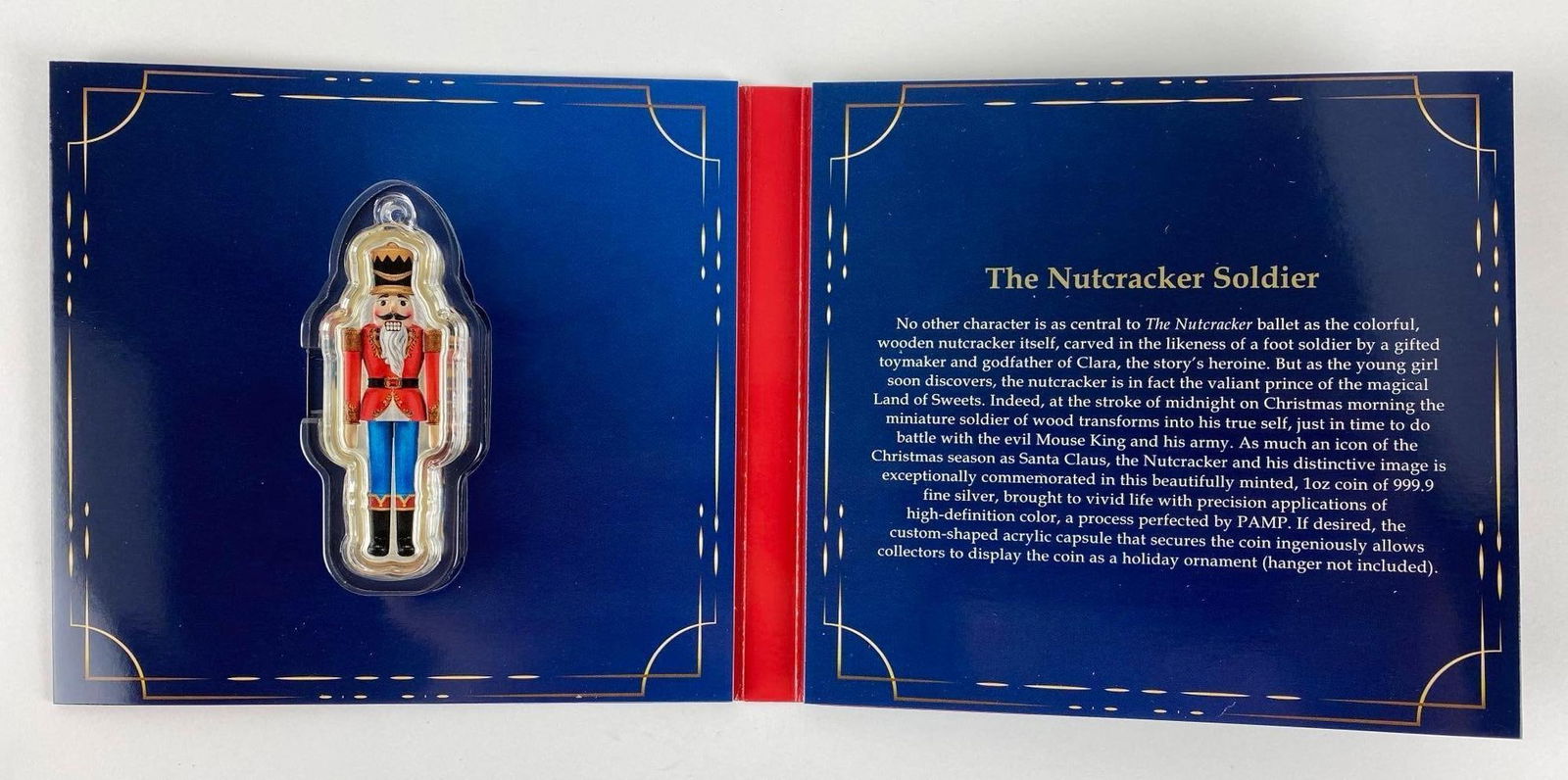 2021 PAMP Solomon Islands $2 RP Colorized Holiday Nutcracker 1 oz .999 Fine Silver Coin. (1 of 5)