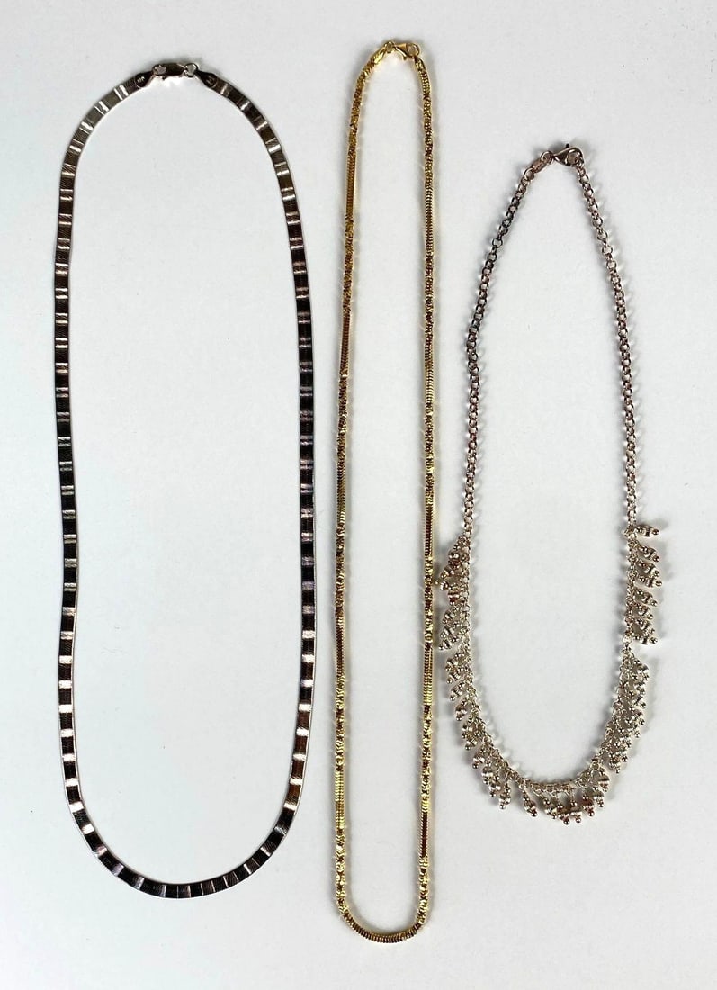 Group of 3 Sterling Silver Necklaces (1 of 3)