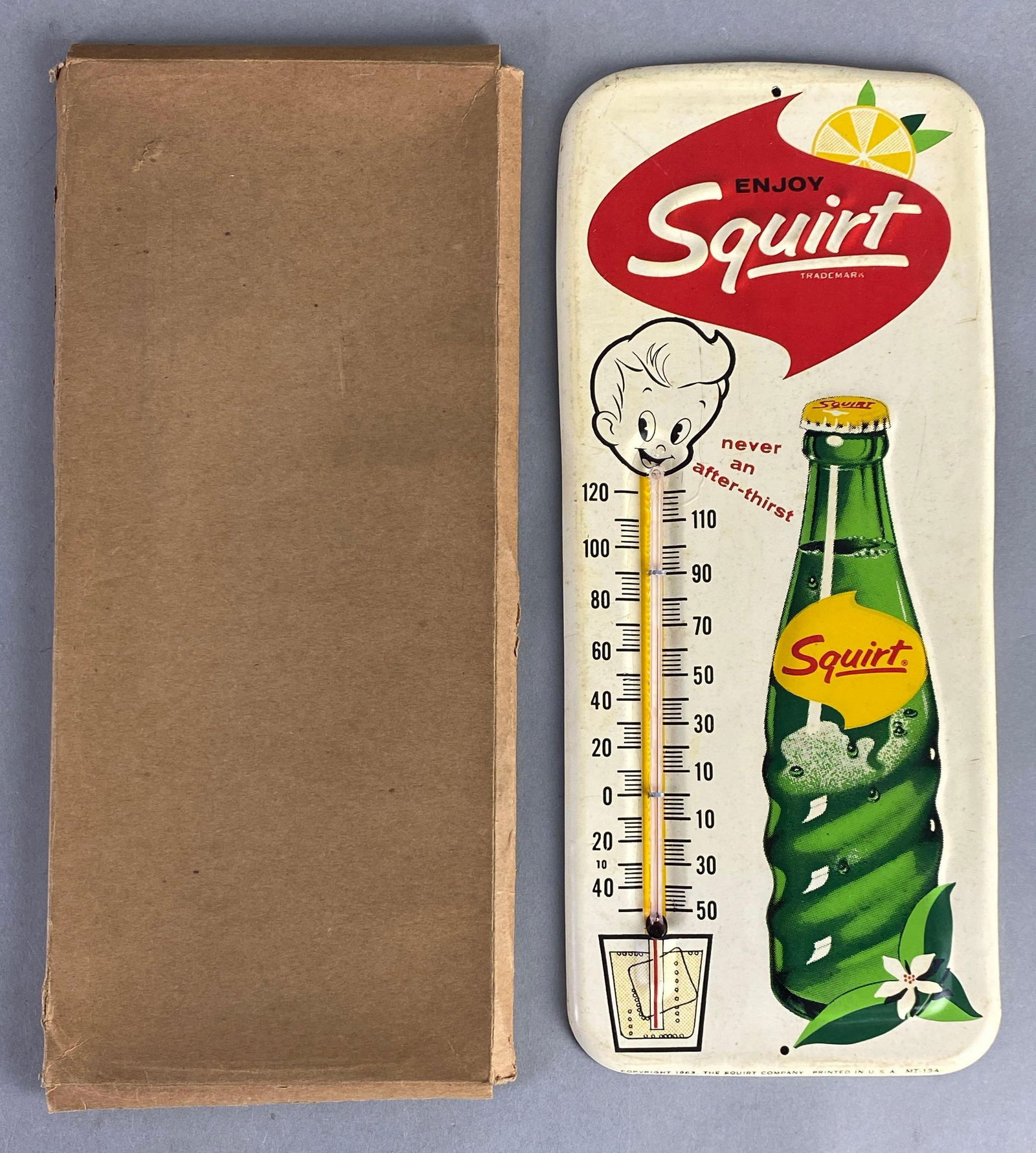 1963 Enjoy Squirt Advertising Thermometer (1 of 3)