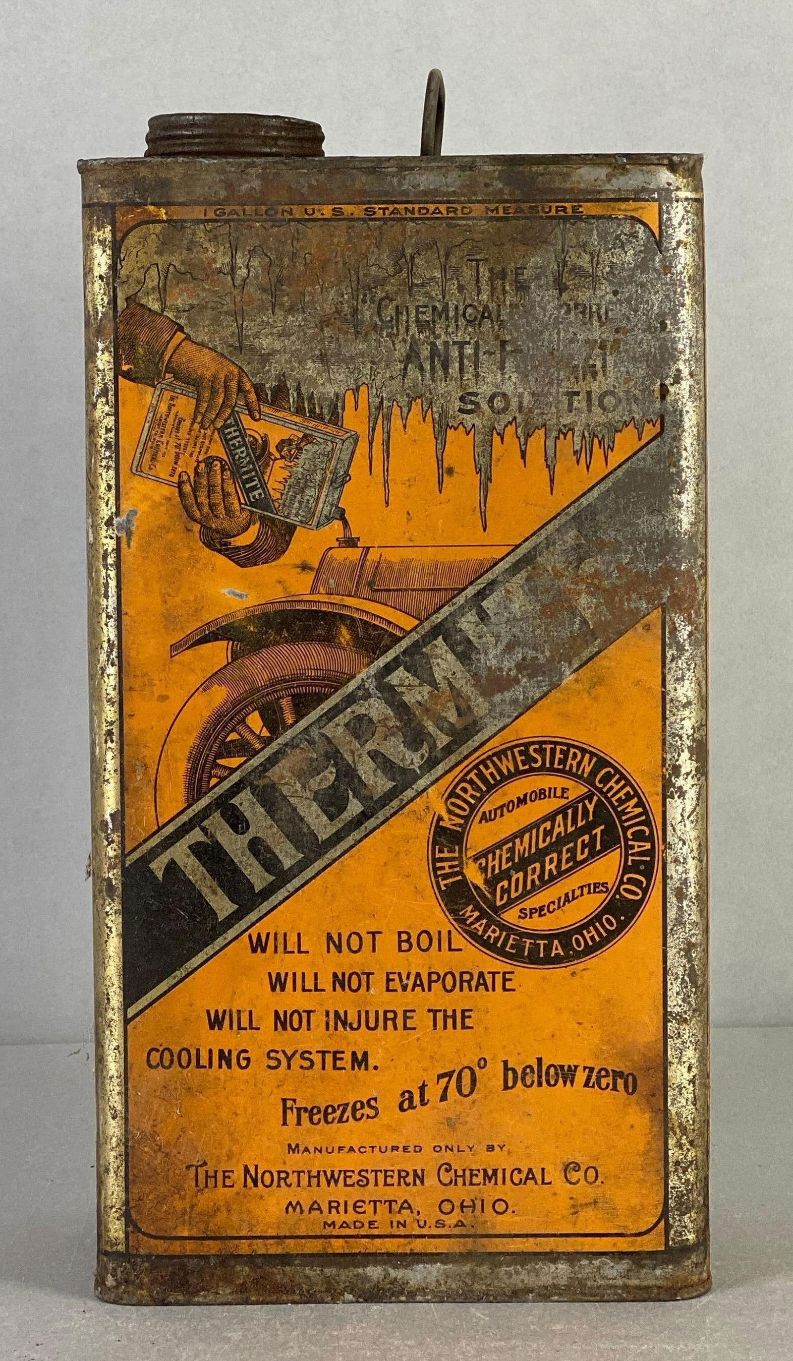 Antique NWC Thermite Anti-Freeze Advertising Can (1 of 5)