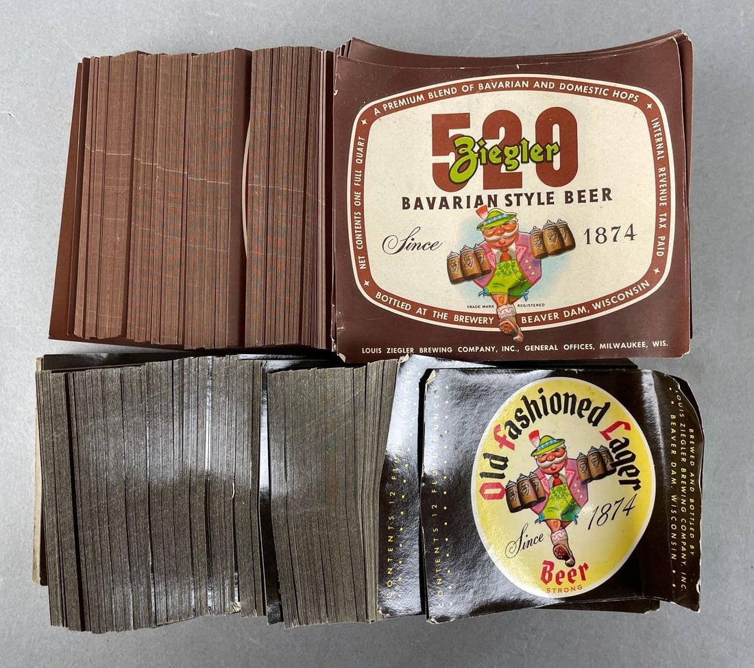 Group of Vintage Beer Advertising Labels (1 of 2)