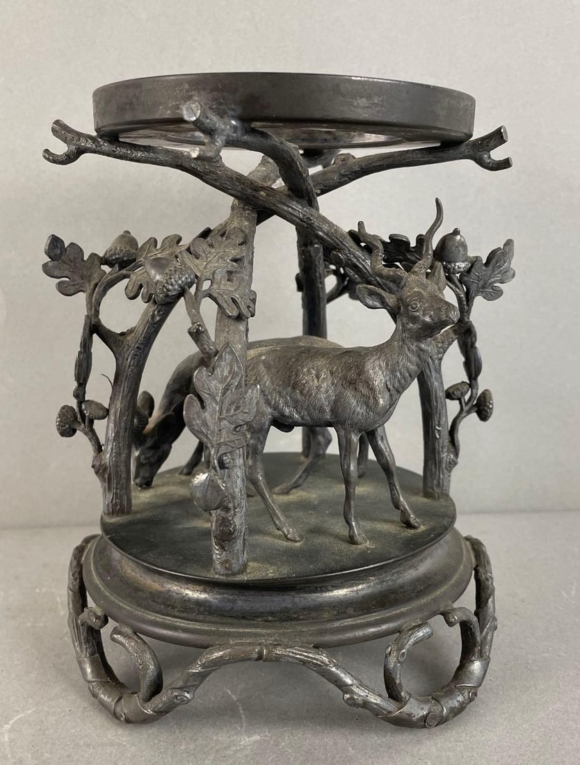 Antique Pairpoint Silver Plated Deer Compote (1 of 5)