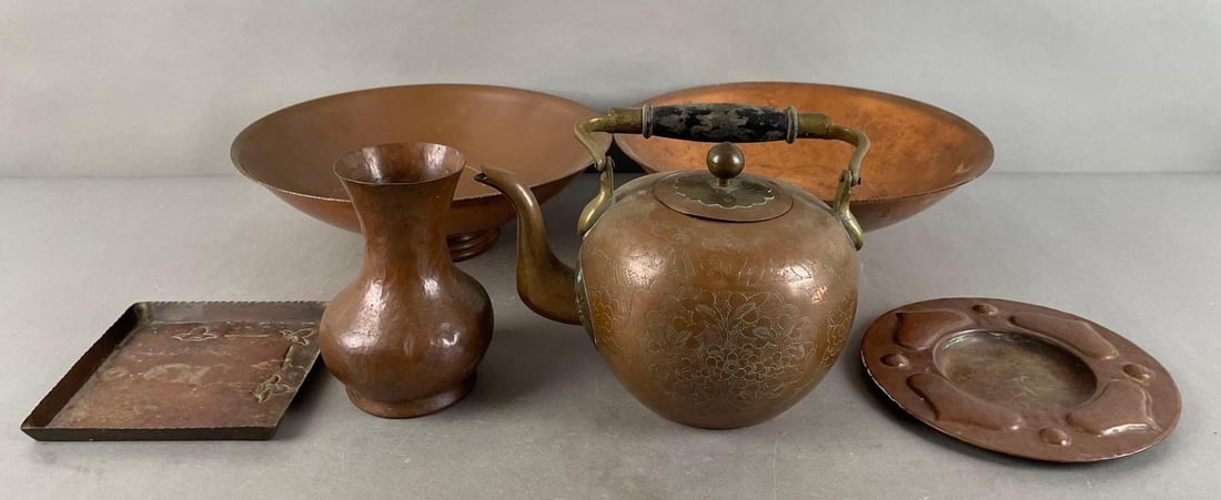 Group of Vintage Copper Serving Items (1 of 2)