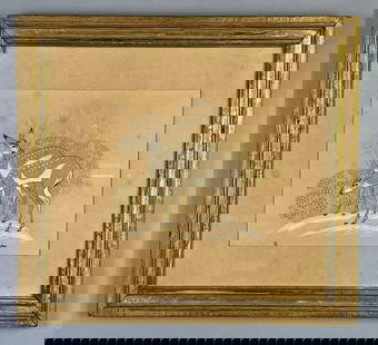Harrison Begay Wild Doe Silkscreen Print: Artists signature on bottom right corner, Frame measures 16 3/4 x 18 1/2 inches, Drawing measures 9 x 11 1/2 inches.