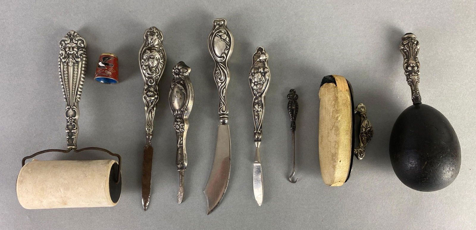 Group of 9 Weighted Sterling Silver Tools (1 of 3)