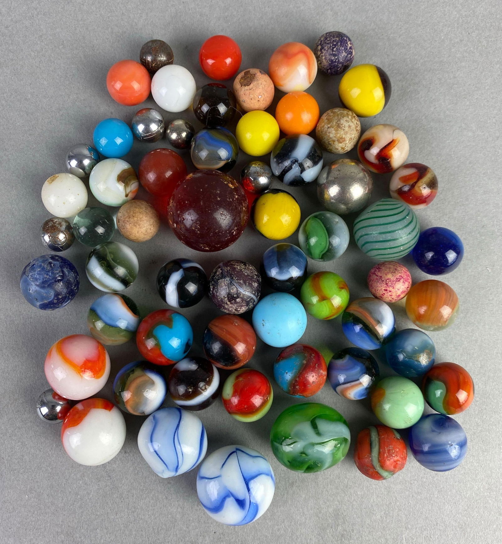 Group of 60+ Assorted Glass Marbles (1 of 3)