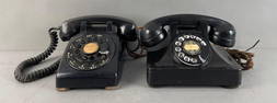 Group of 2 Vintage Rotary Telephones