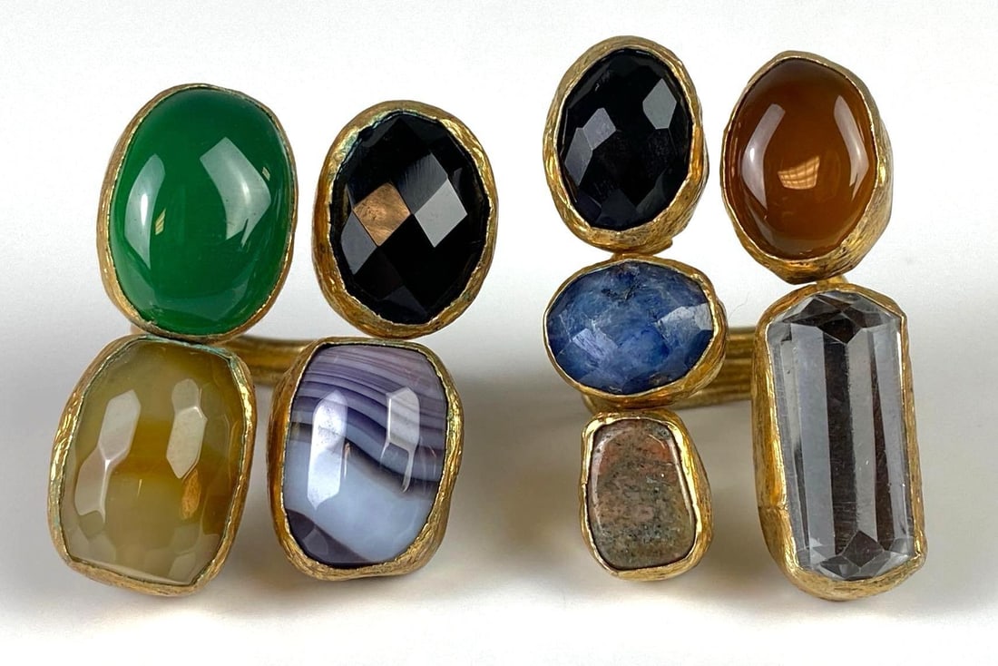 Group of 2 Multi-Stone Costume Jewelry Rings (1 of 5)