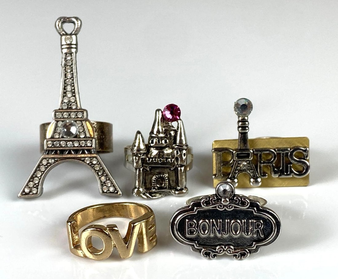 Group of 5 Costume Jewelry Rings (1 of 3)