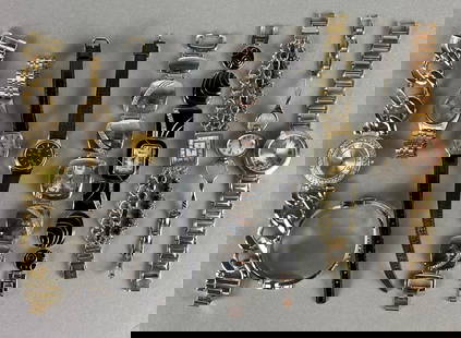 Group of Womens Wristwatches: Untested, Includes Geneva, Tissot, Seiko, and more.