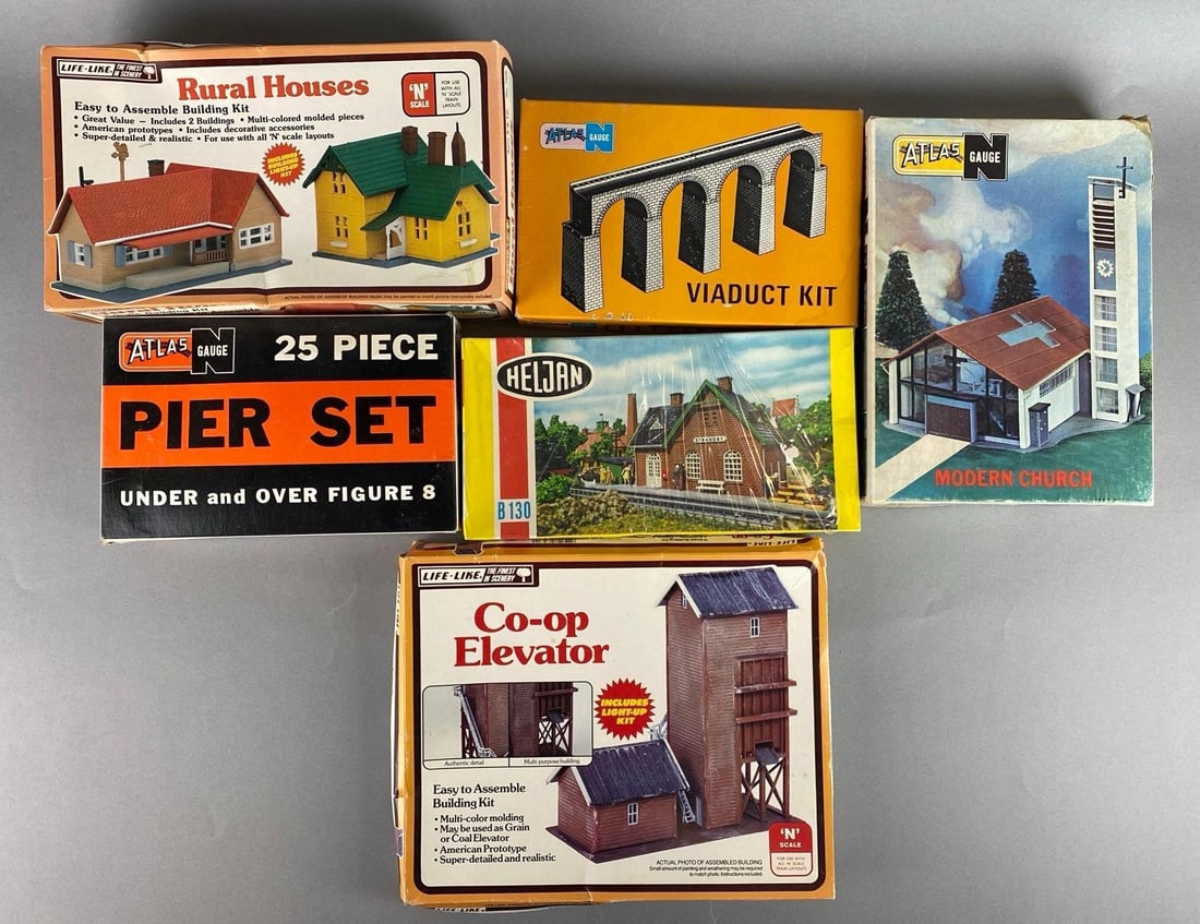 Group of 6 N Scale Structures (1 of 2)