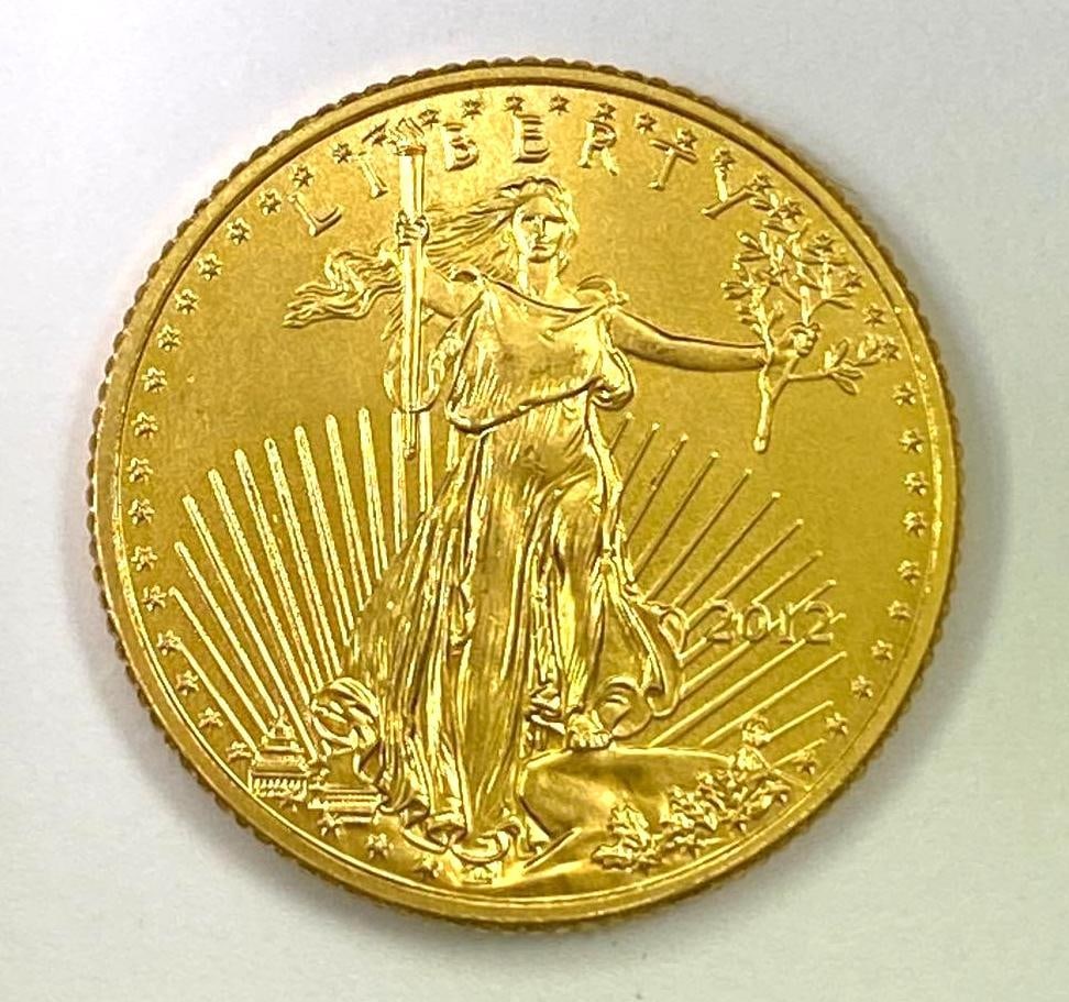 2012 $5 American Eagle 1/10oz. Fine Gold (1 of 2)
