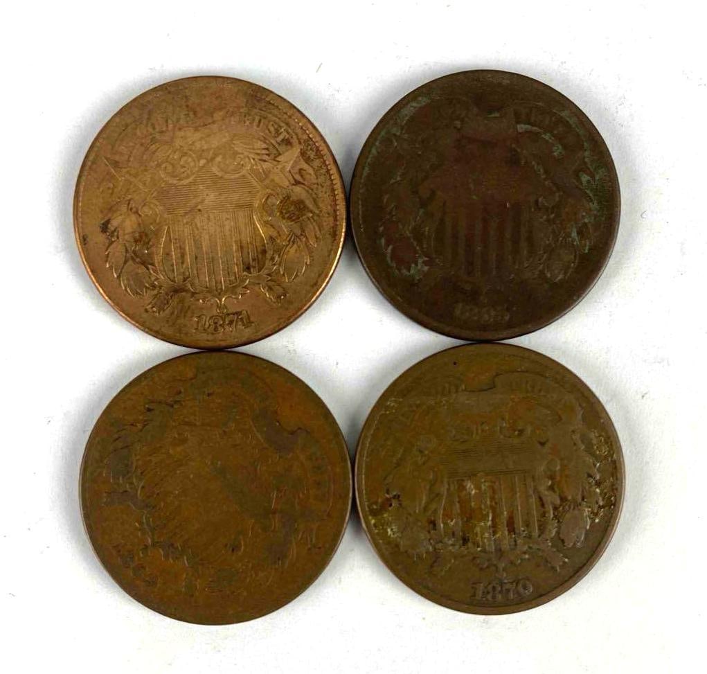 Group 4 US Two Cent Piece Coins (1 of 2)