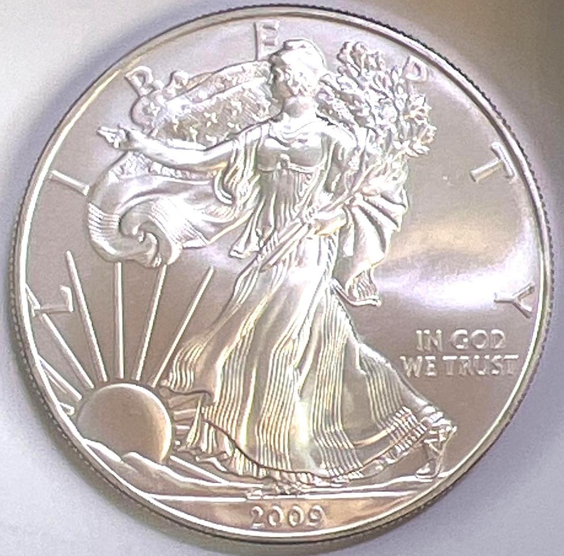 2009 US Mint American Silver Eagle .999 Fine (1 of 2)