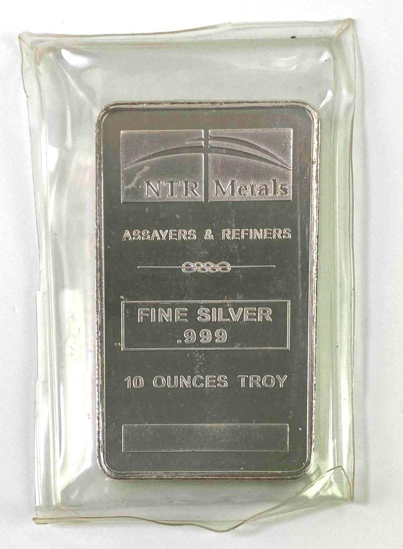 NTR Metals 10oz .999 Fine Silver Ingot/Bar: NTR Metals 10oz .999 Fine Silver Ingot/Bar