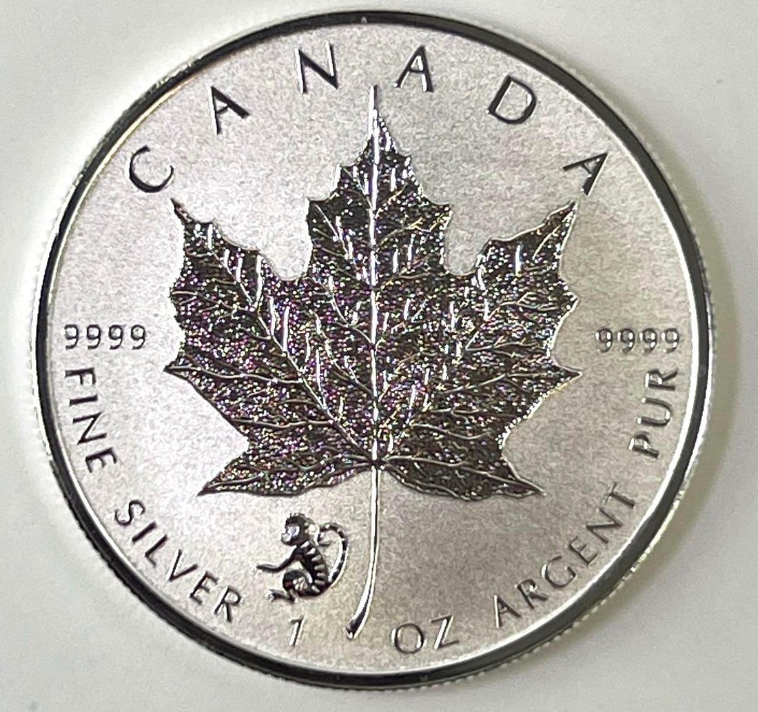 2016 Canada Silver Maple Leaf 1 Oz 9999 Silver Rev Proof Coin With Monkey Privy (1 of 2)
