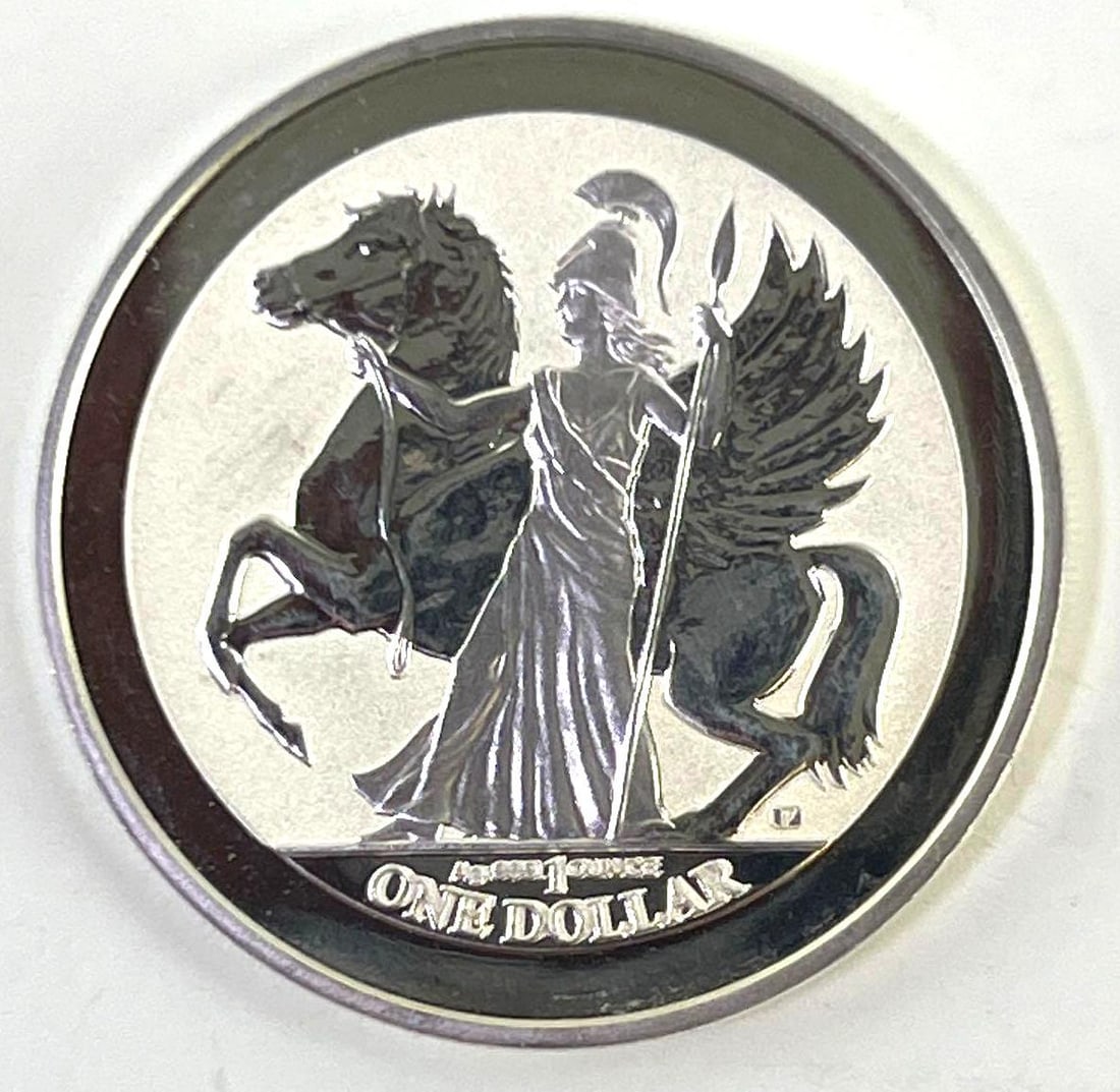 2017 British Virgin Islands Pegasus Reverse Proof 1 oz .999 Fine Silver: 2017 British Virgin Islands Pegasus Reverse Proof 1 oz .999 Fine Silver