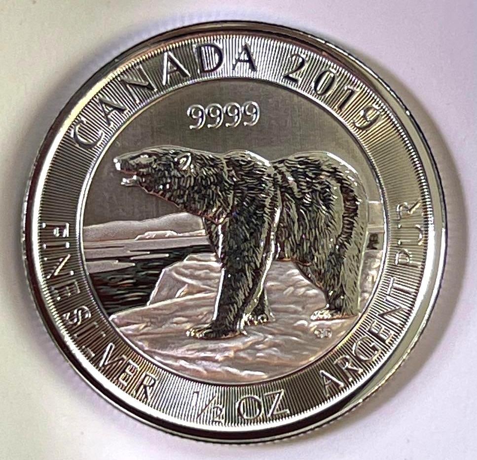 2019 Canada Polar Bear 1/2 oz .9999 Fine Silver: 2019 Canada Polar Bear 1/2 oz .9999 Fine Silver