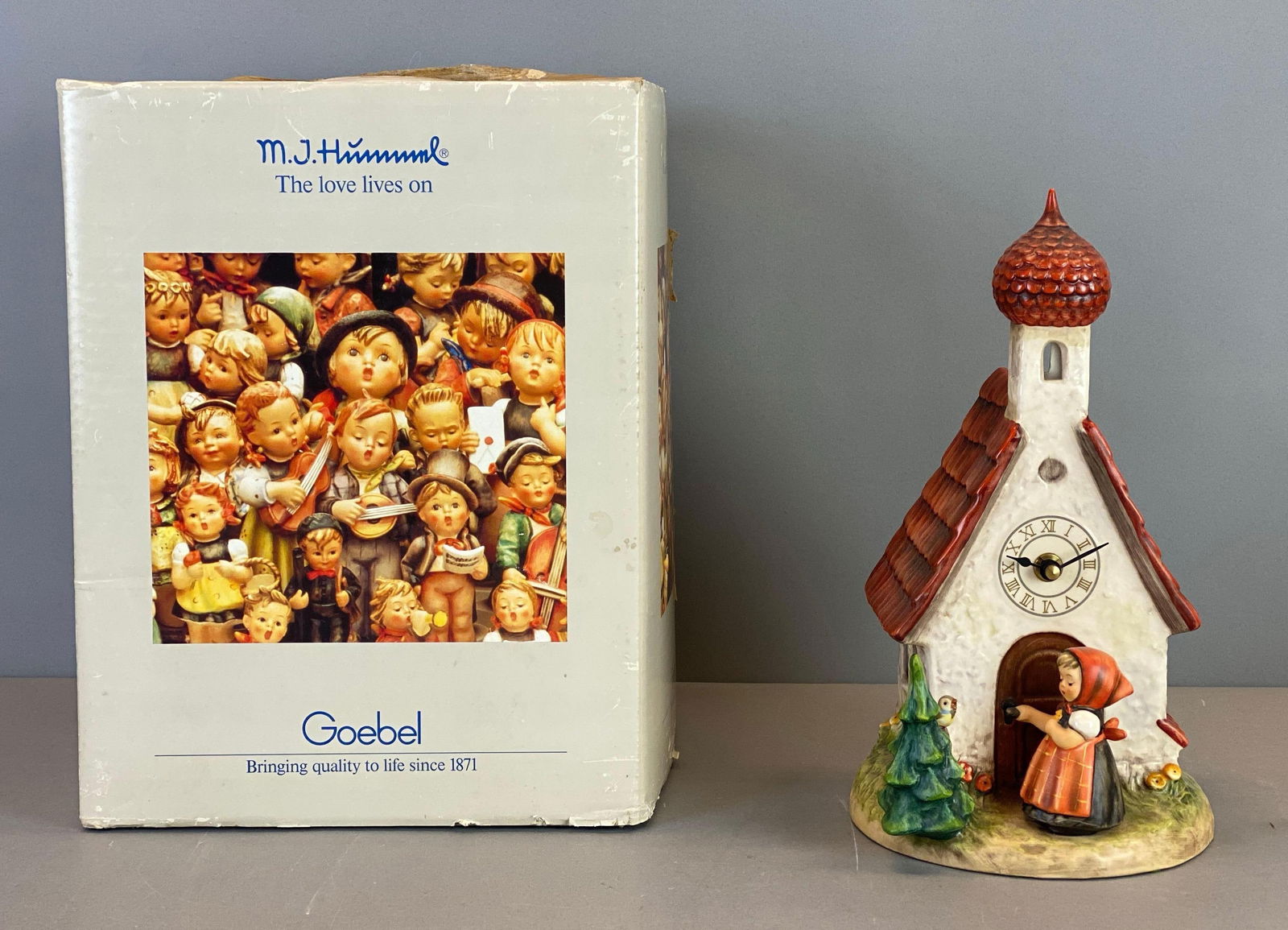 Hummel Goebel Chapel Time Porcelain Figurine Clock (1 of 5)
