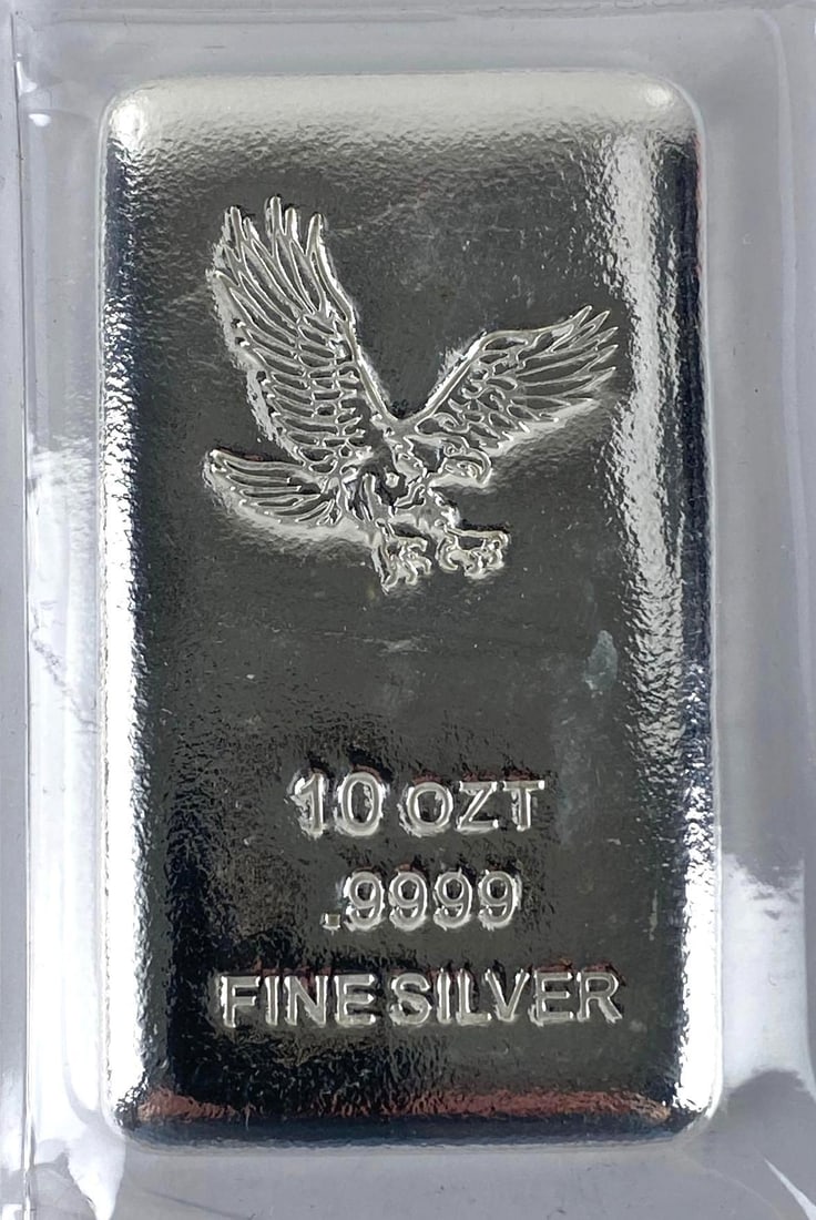CNT Minting 10 oz .999 Fine Silver Ingot/ Bar (1 of 2)