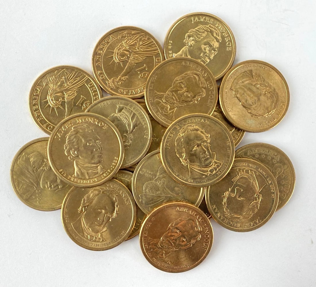 Group of 18 US Dollar Coins (1 of 1)