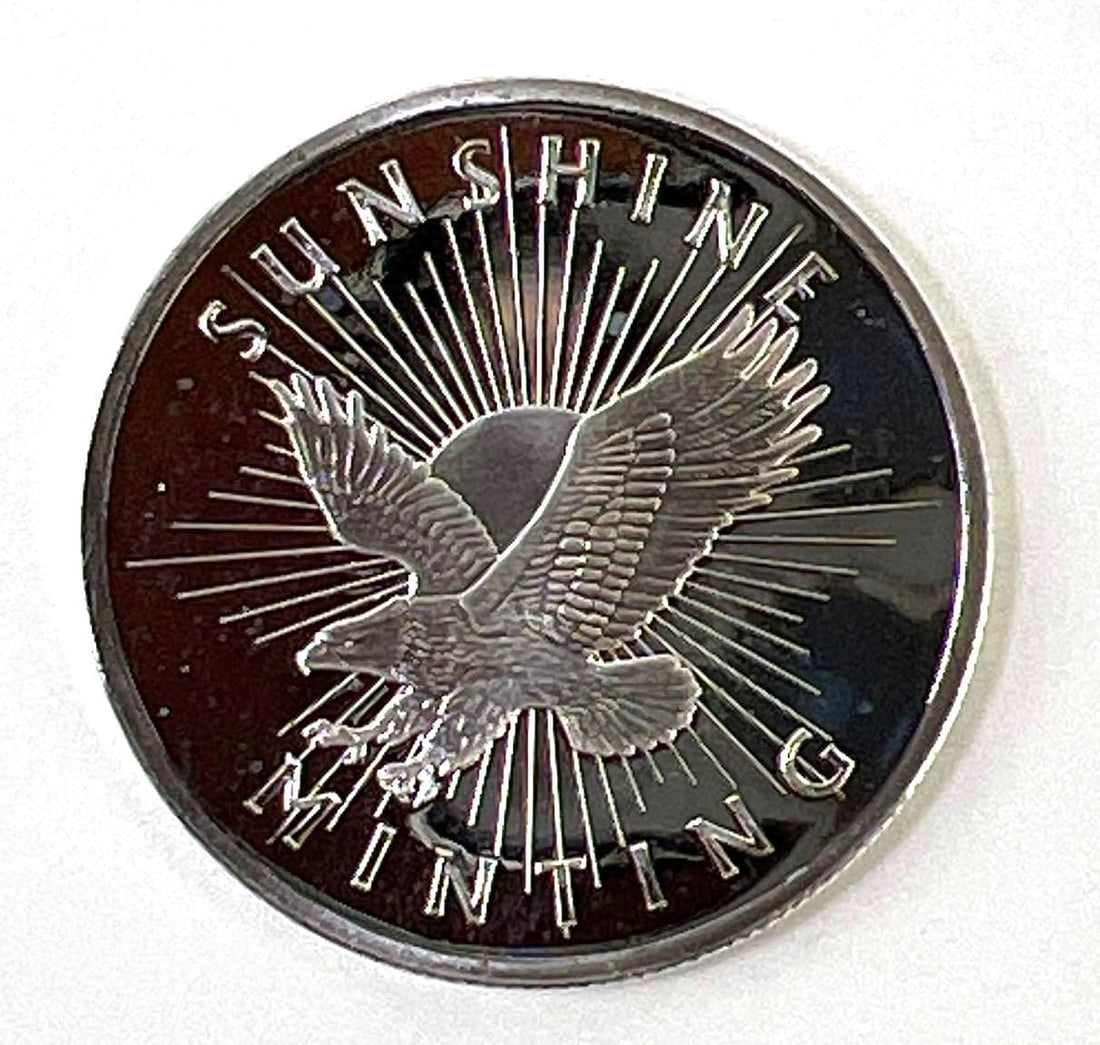 Vintage Sunshine Minting. 1/2 oz .999 Fine Silver Round (1 of 2)