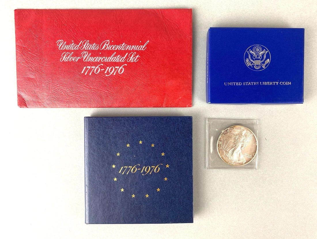 Group of 2 US Bicentennial UNC Silver Sets and More (1 of 2)