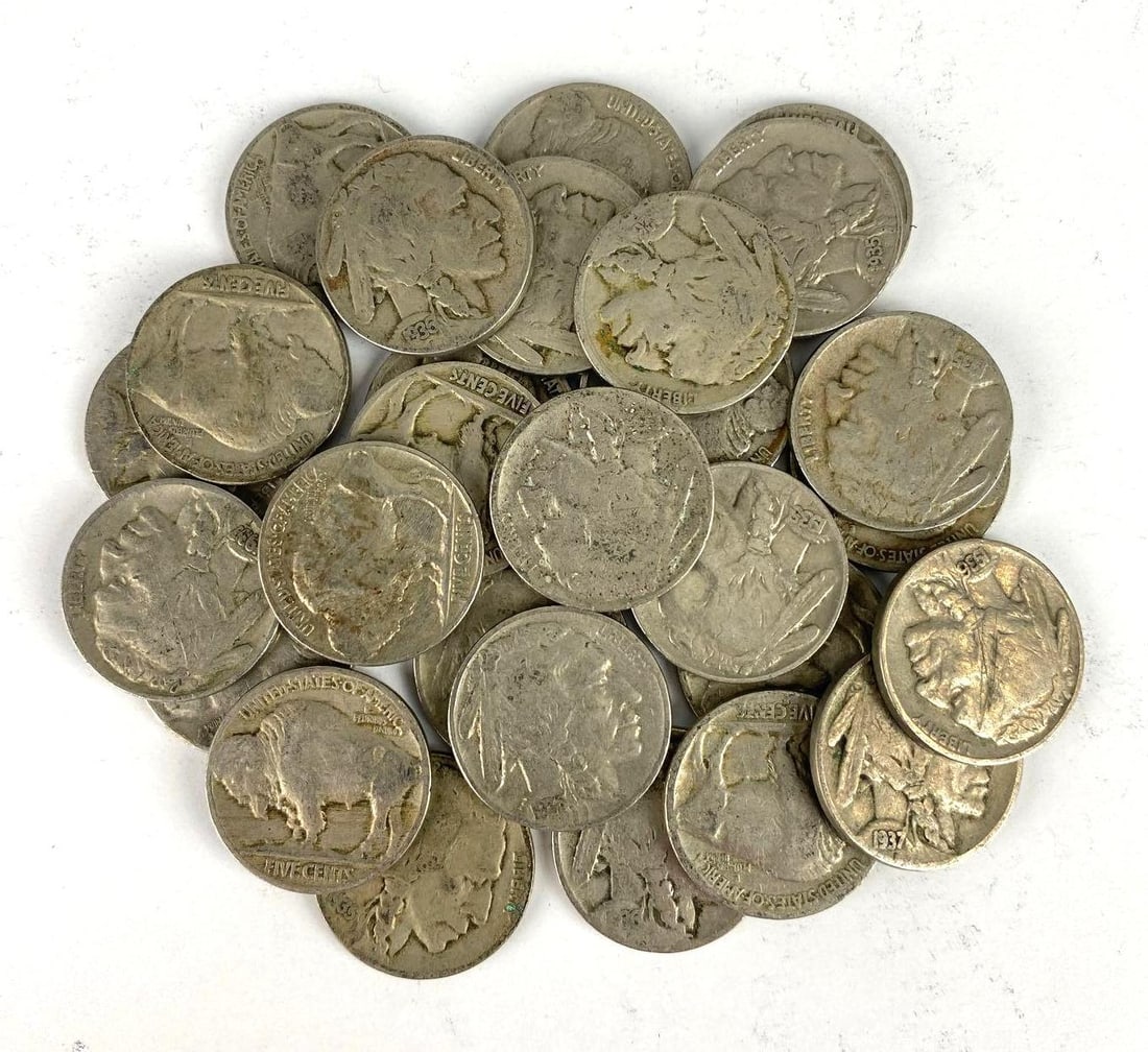 Group of 28 Buffalo Nickels (1 of 1)