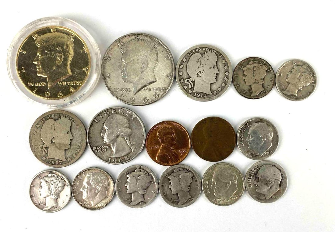 Group of 16 US Coins (1 of 2)