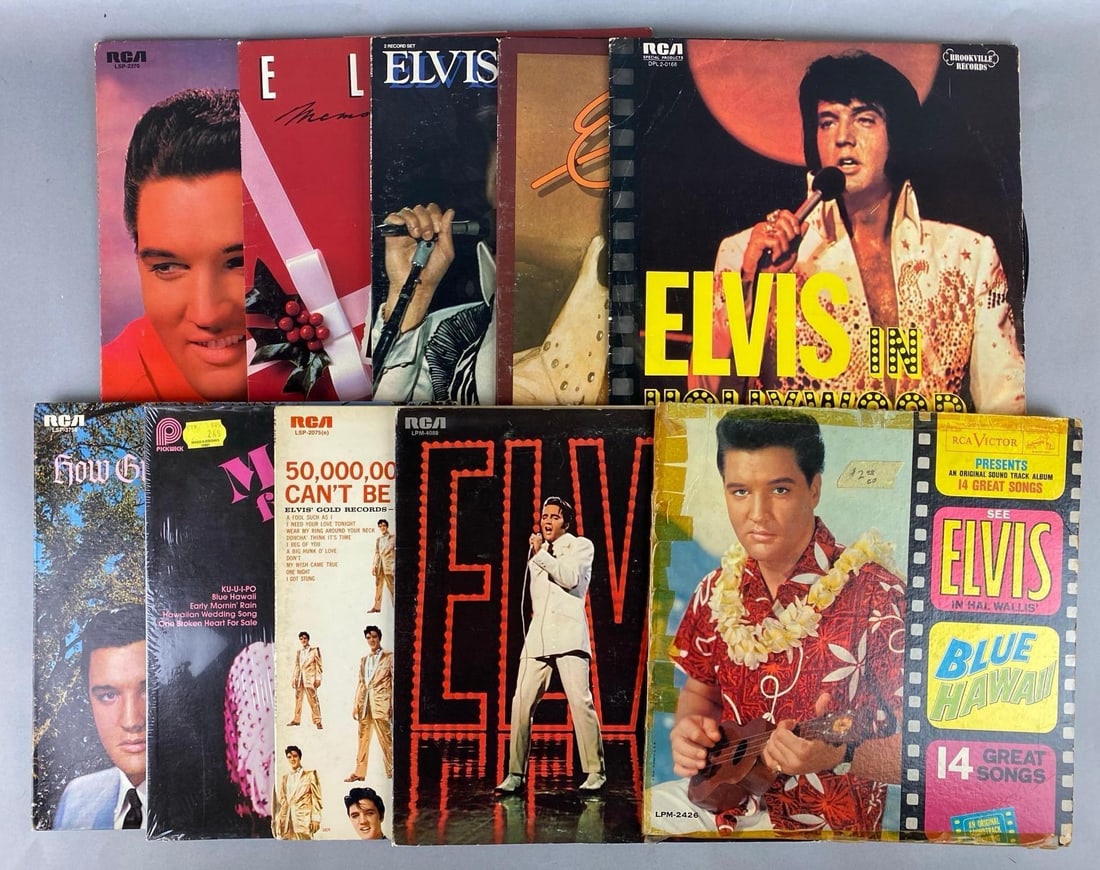 Group of 10 Elvis Presley Vinyl Records (1 of 3)
