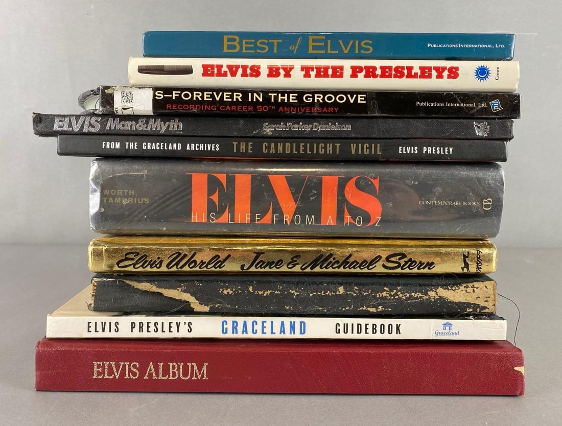 10 Elvis Presley Hardback Books (1 of 2)