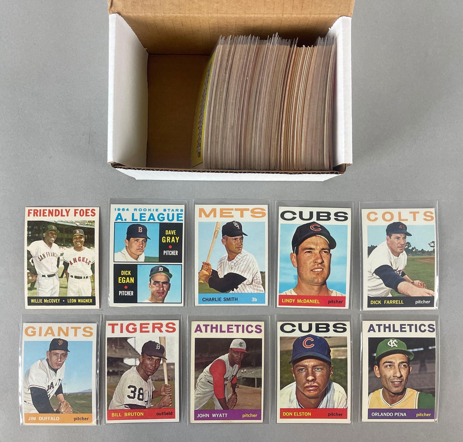 150 - 1964 Topps baseball Cards with HOFs, Rookies, and High Numbers (1 of 3)