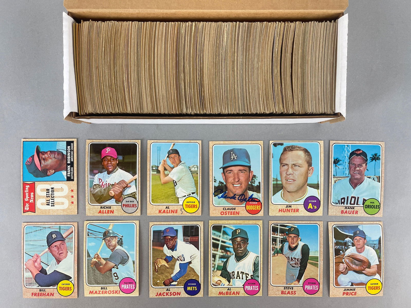 475+ 1968 Topps Baseball Cards with HOFs, Stars, and Rookies (1 of 3)