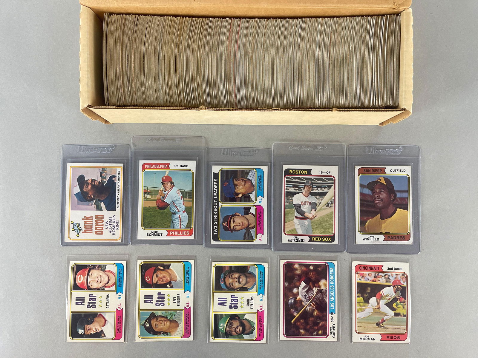 590+ 1974 Topps Baseball Cards with HOFs, Star, and Rookies (1 of 3)