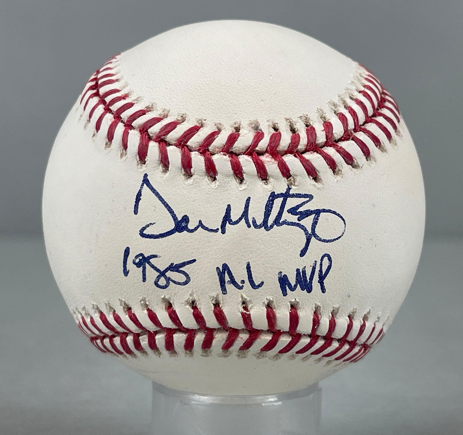 Don Manttingly Signed Official MLB Baseball with Inscription and JSA COA (1 of 3)