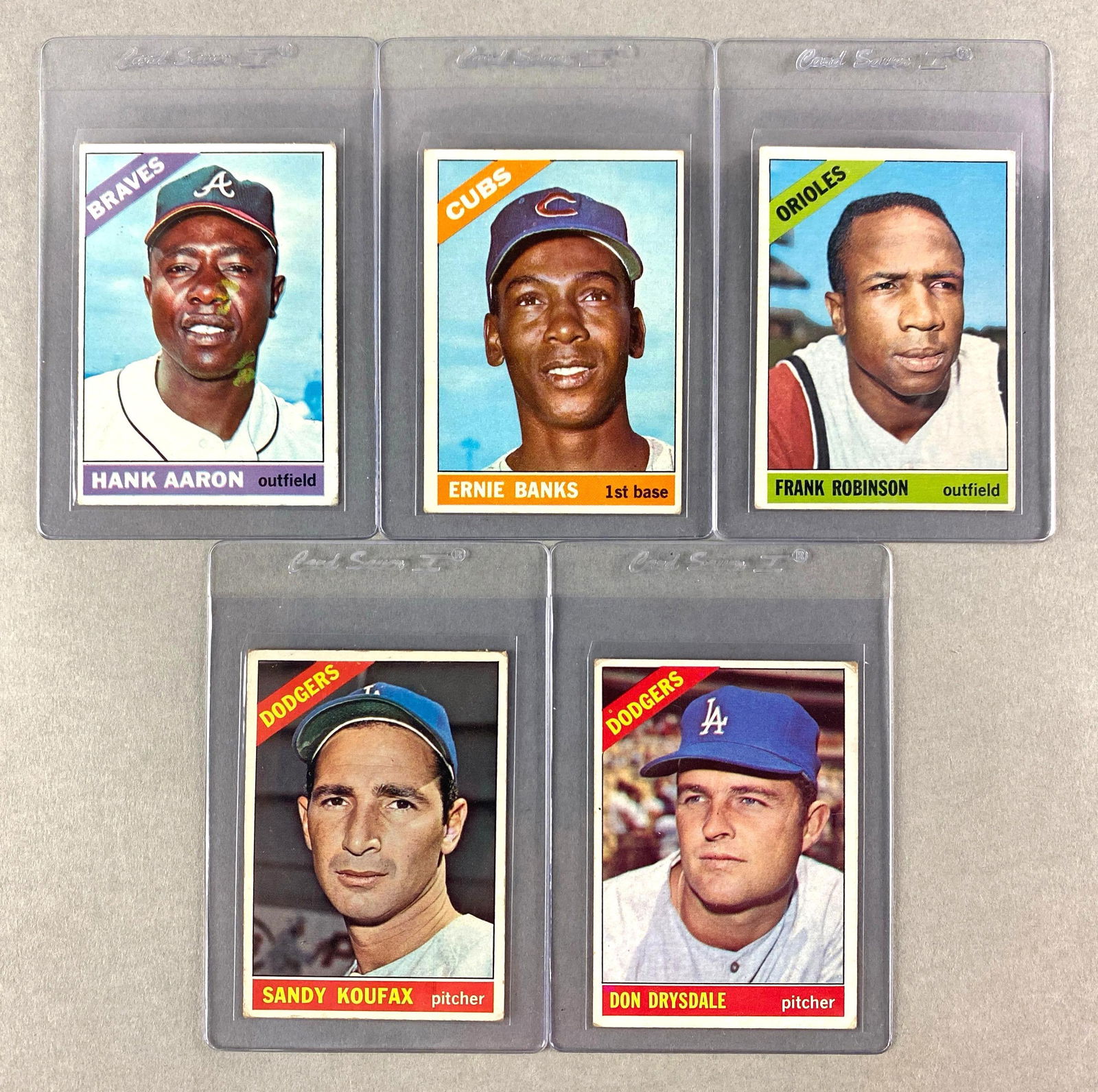 1966 Topps Hank Aaron, Sandy Koufax, Ernie Banks and More (1 of 2)