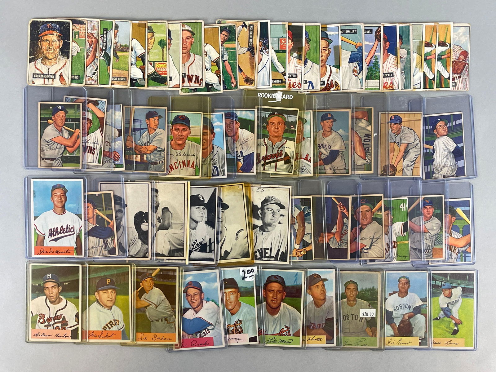 64 - 1951 - 54 Bowman Baseball Cards with HOFs and Stars (1 of 2)