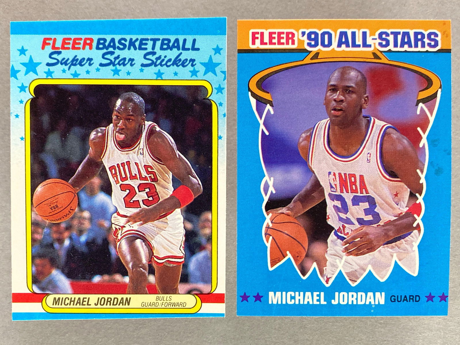1988 and 1990 Fleer Michael Jordan Stickers (1 of 2)