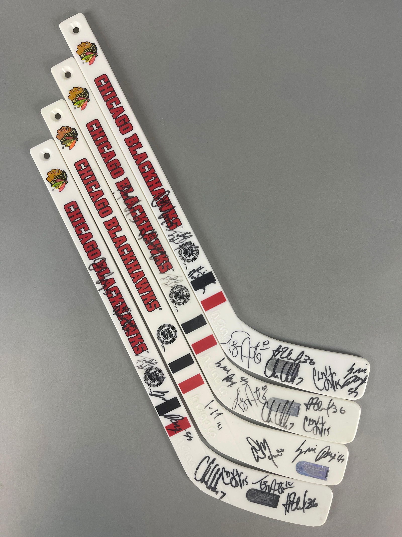 4 - Chicago Blackhawks Signed Mini Hockey Sticks (1 of 4)
