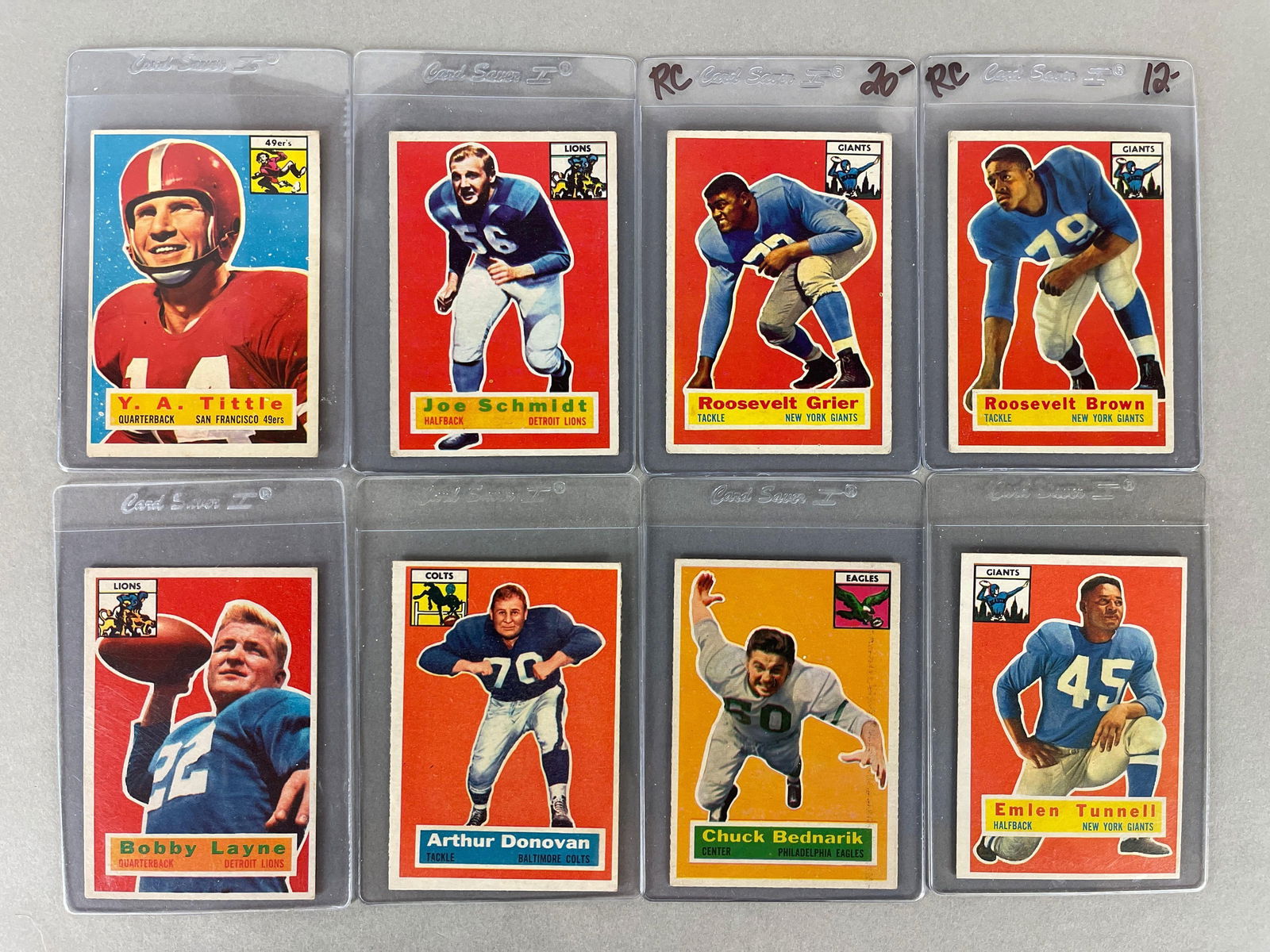 8 - 1956 Topps Football HOFs Cards (1 of 2)