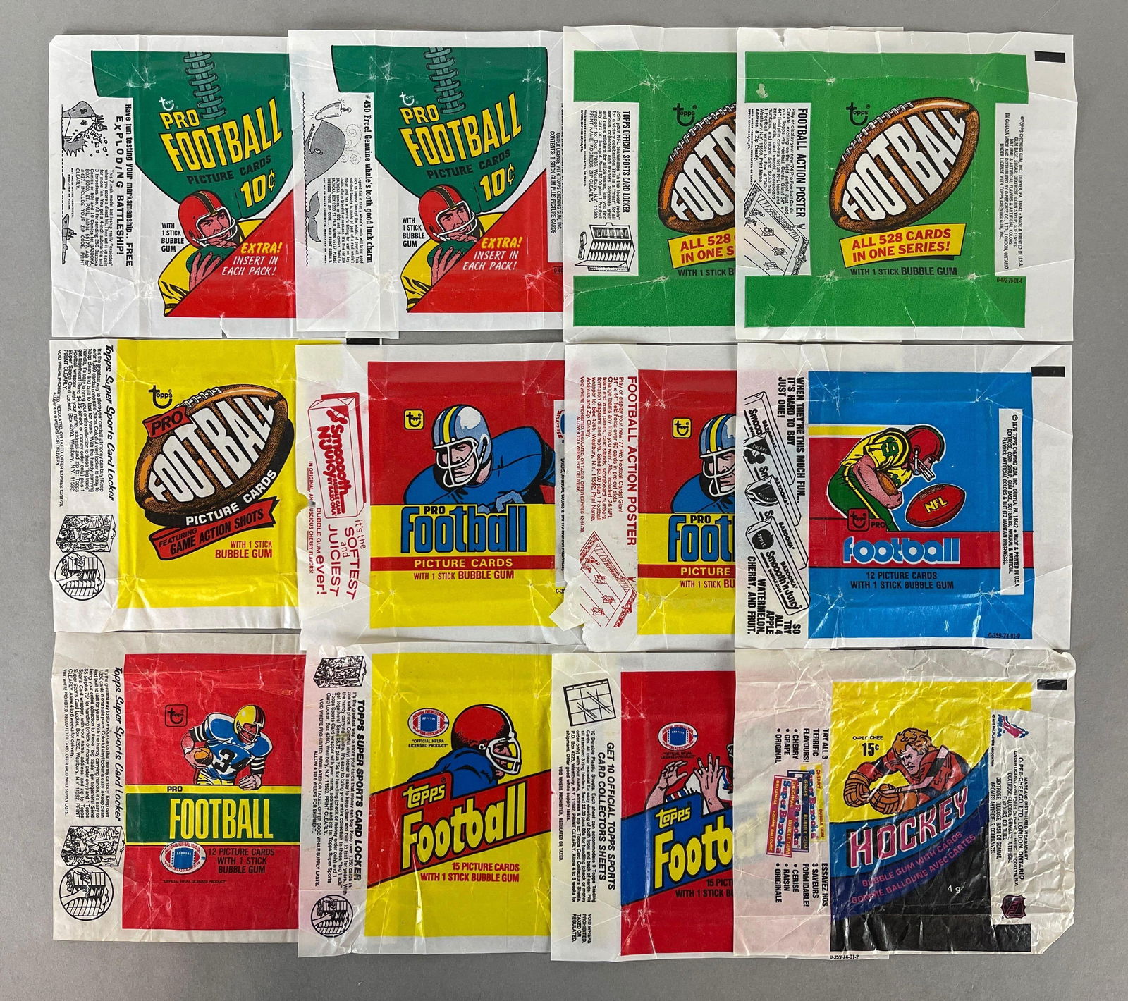 11 - 1970 - 82 Topps Football Wax Pack Wrappers (1 of 4)