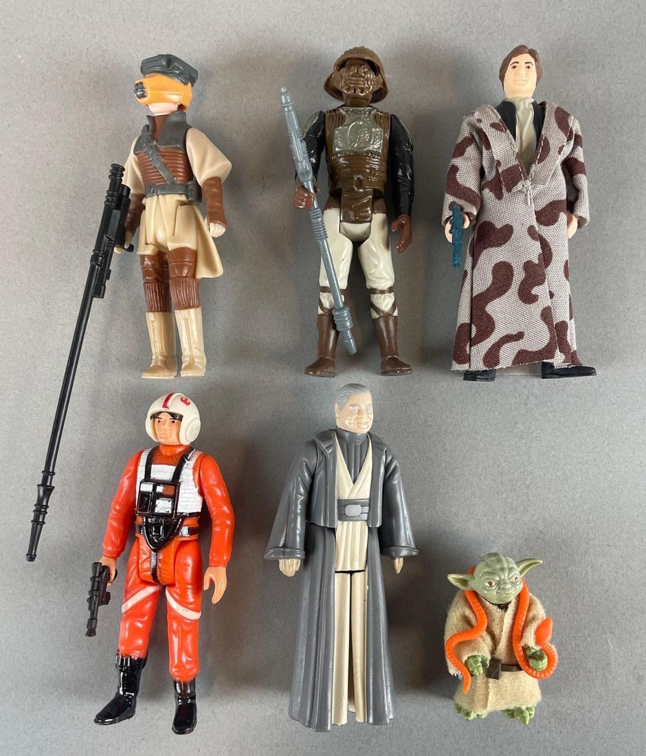 Group of Vintage Kenner Star Wars Action Figures with Accessories (1 of 2)