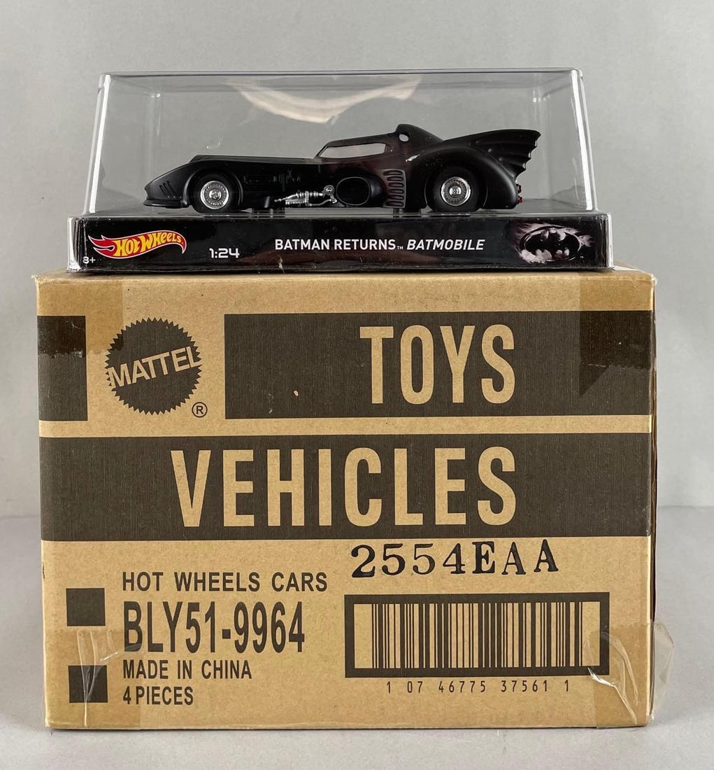 Shipping Box of 4 Mattel Hot Wheels Batman Returns Batmobile Die-Cast Cars (1 of 5)